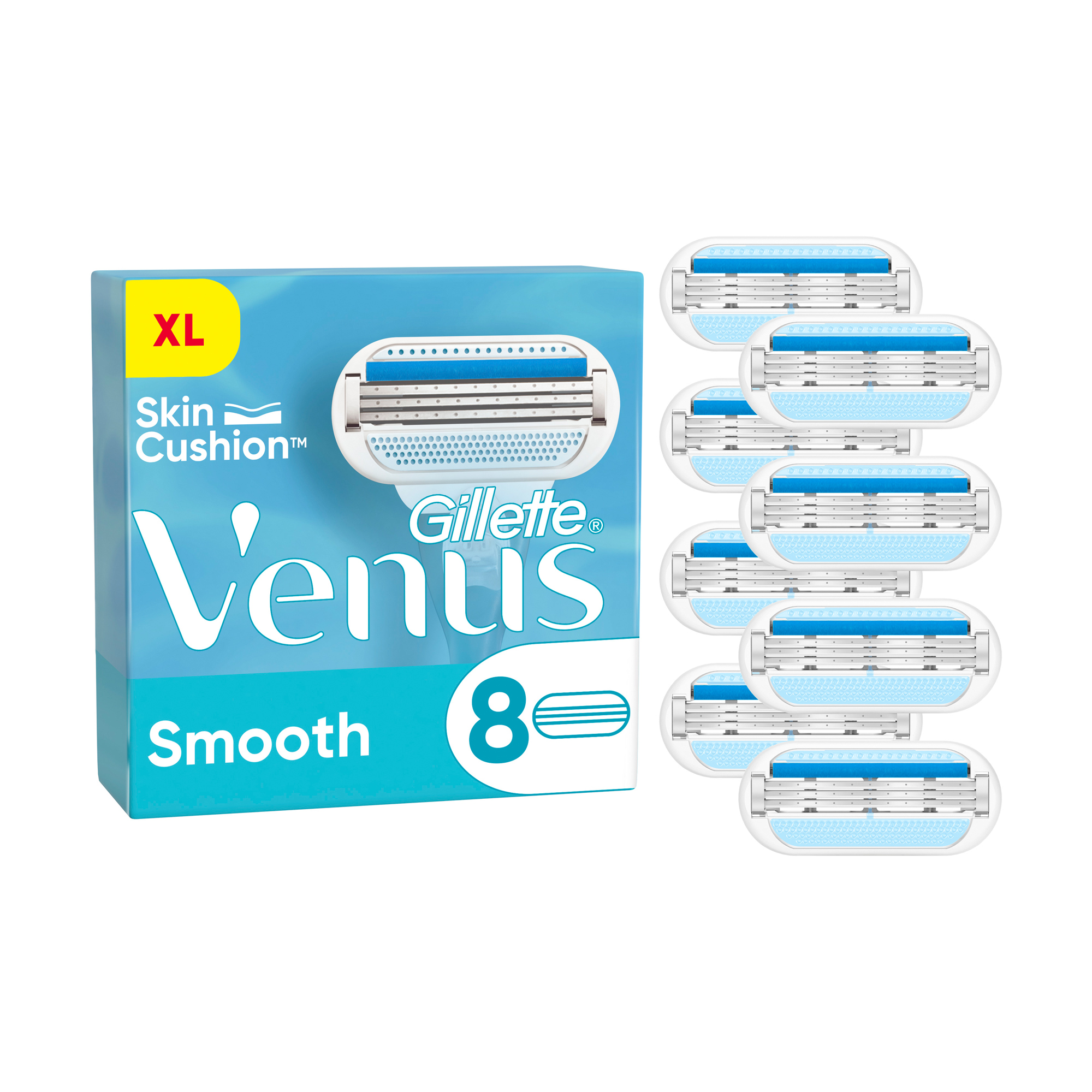 

Змінні картриджі для гоління жіночі (леза) Gillette Venus Smooth, 8 шт