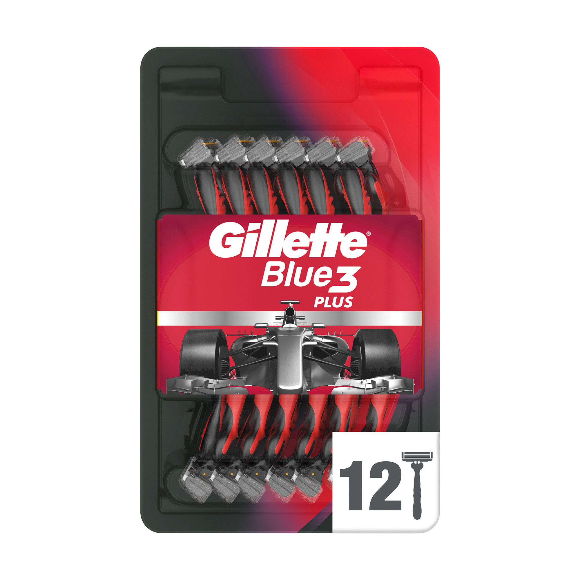 

Одноразові станки для гоління чоловічі (бритви) Gillette Blue 3 Plus Nitro, 12 шт