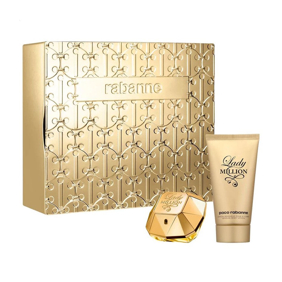 

Парфумований набір жіночий Rabanne Lady Million (лосьйон для тіла, 75 мл + парфумована вода, 50 мл)