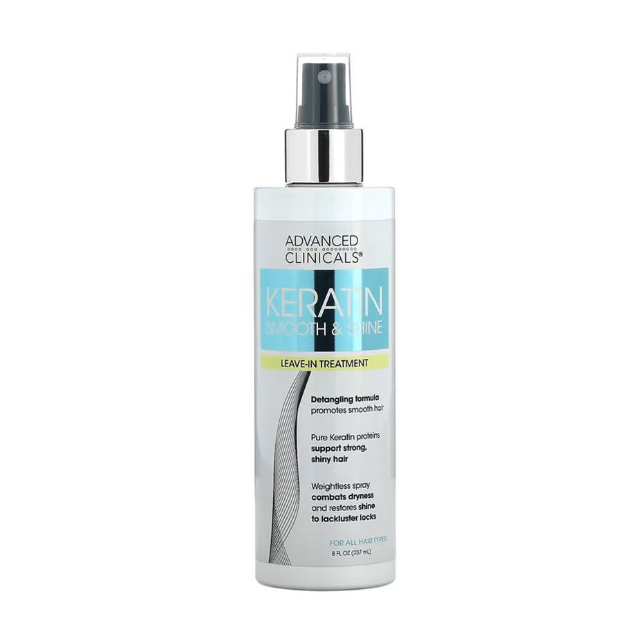

Незмивний спрей для волосся Advanced Clinicals Keratin Smooth & Shine Leave-In Treatment, 237 мл