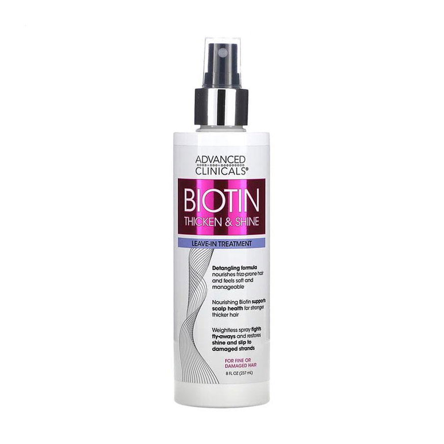 

Уцінка! Незмивний спрей для волосся Advanced Clinicals Biotin Thicken & Shine Leave-In Treatment, 237 мл