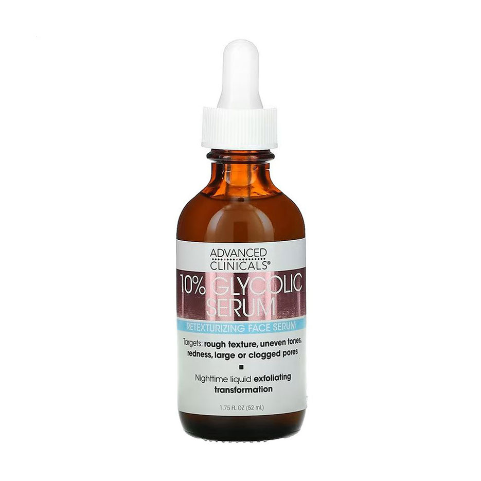 

Сироватка для обличчя Advanced Clinicals 10% Glycolic Serum з гліколевою кислотою, 52 мл
