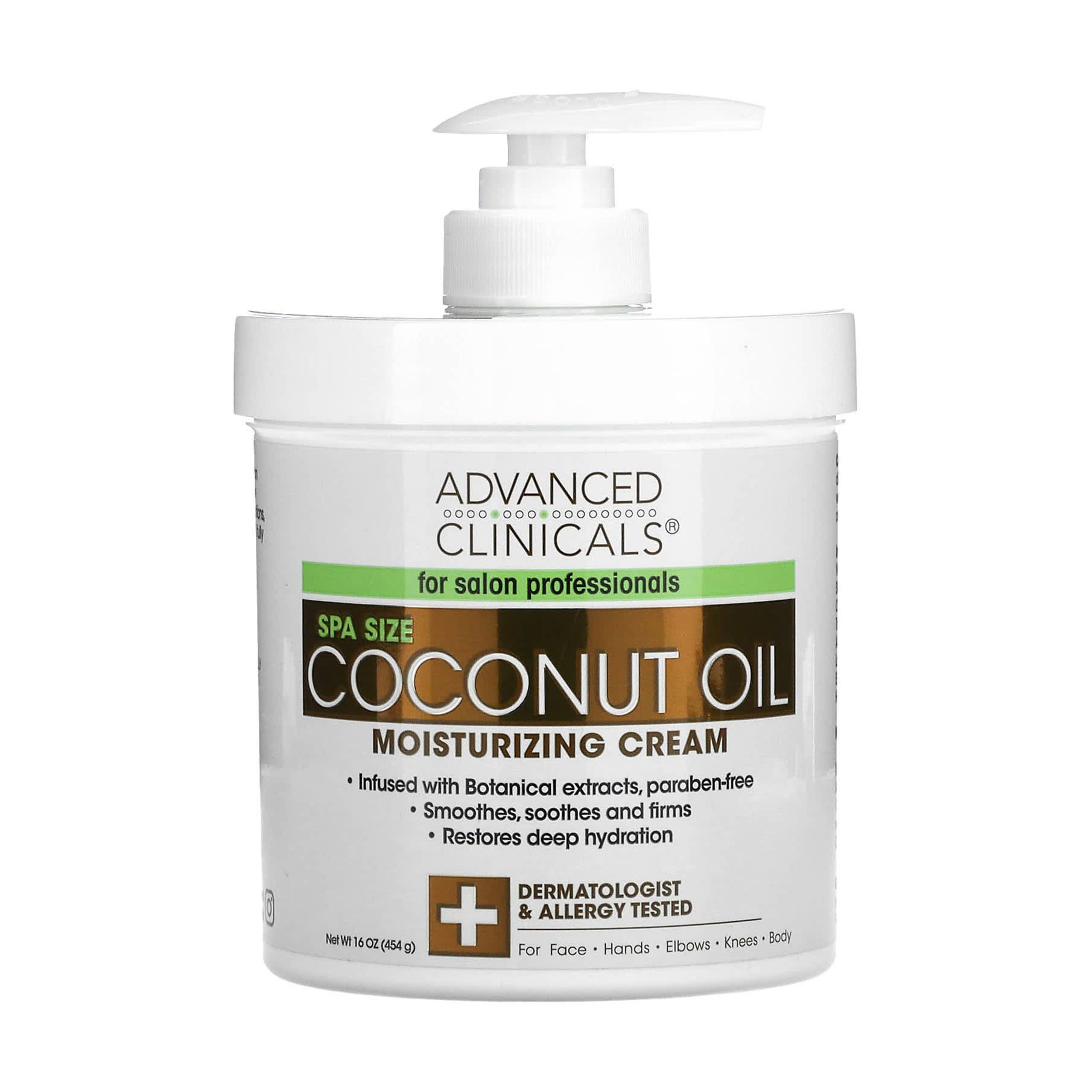 

Уцінка! Крем для обличчя та тіла Advanced Clinicals Coconut Oil Moisturizing Cream з кокосовою олією, 454 г