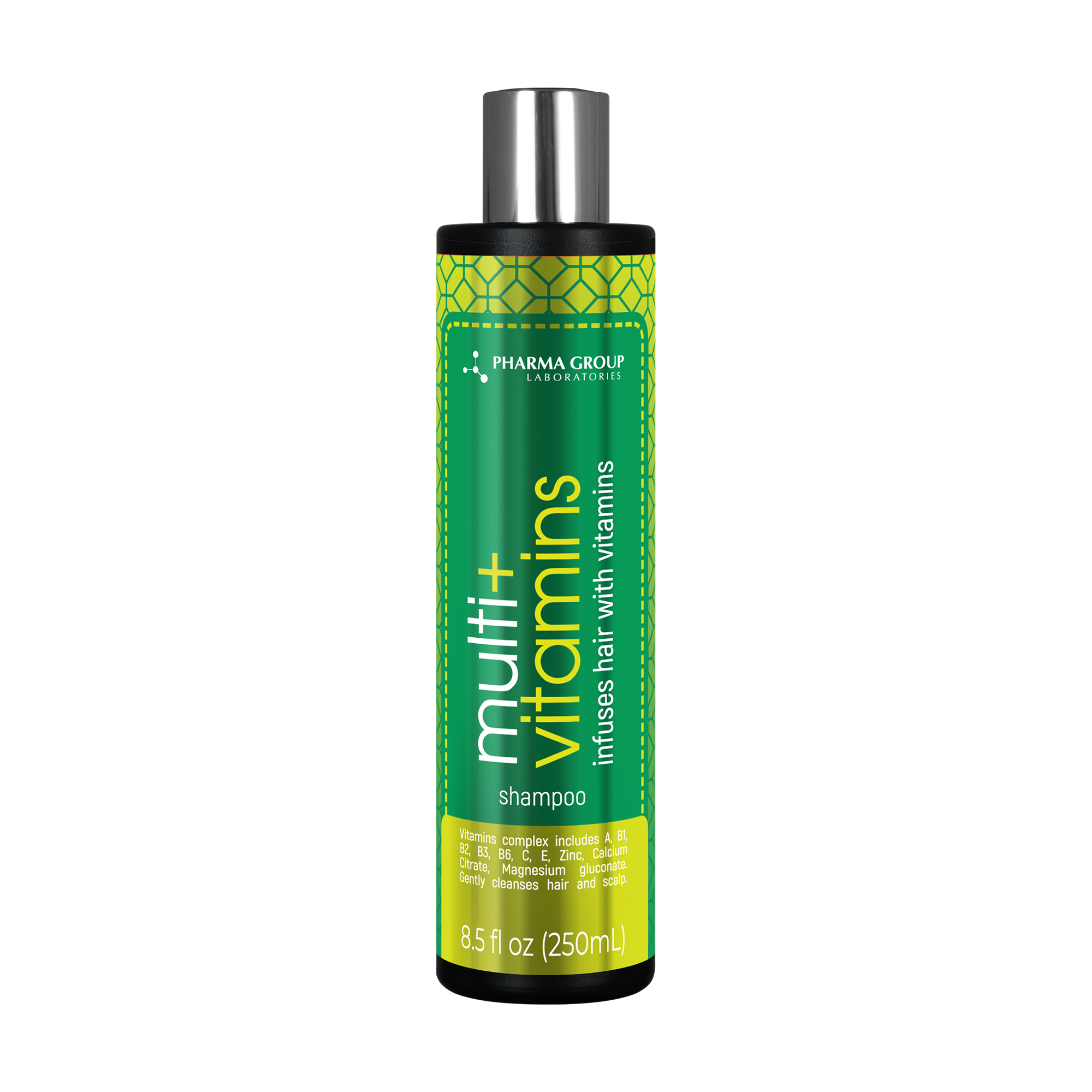 

Шампунь для волосся PHARMA GROUP Laboratories Multi+ Vitamins Енергія мультивітамінів, 250 мл