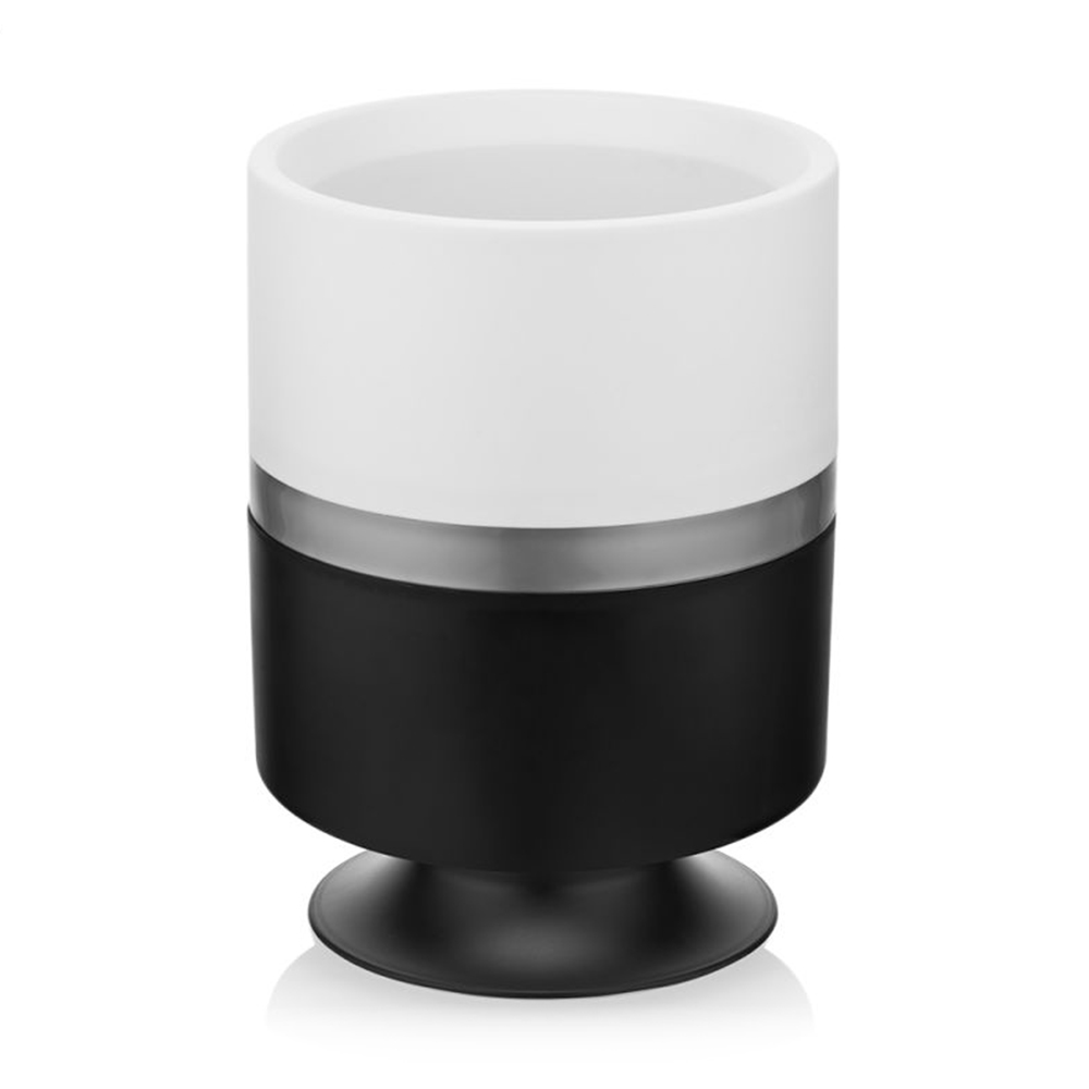 

Уцінка! Горщик для квітів Alyaplastik Ribbon вертикальний, чорно-білий, 20*25 см, 4 л (20142)