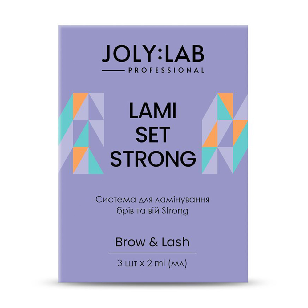 

Уцінка! Система для ламінування брів та вій Joly:Lab Brow & Lash Lami Set Strong, 3*2 мл