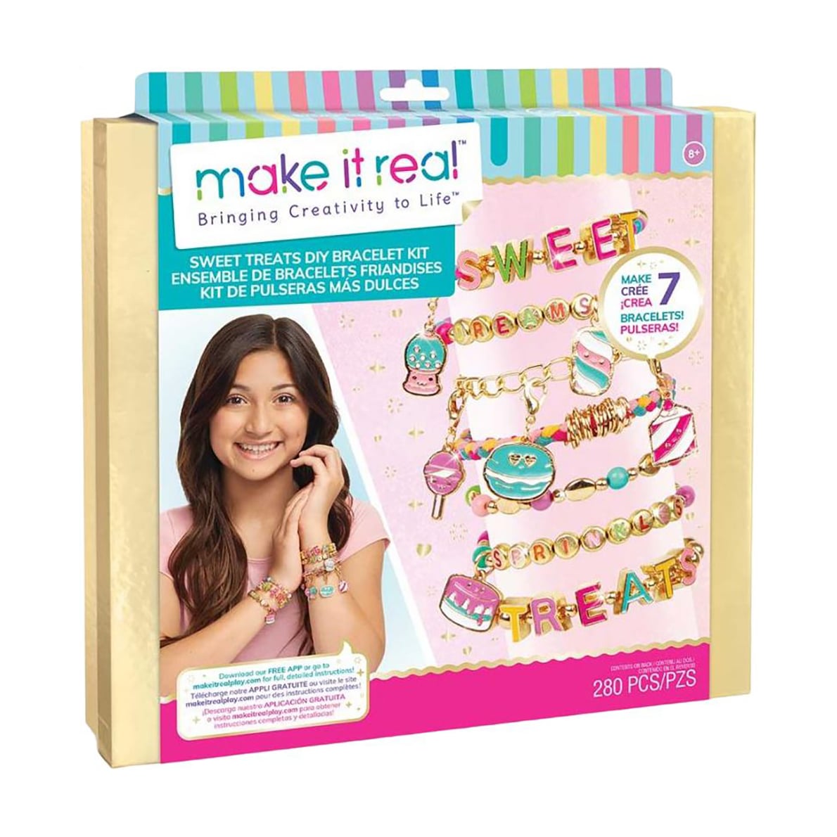 

Набір для створення шарм-браслетів Make it Real Солодкі смаколики, 280 елементів, від 8 років (MR1728)