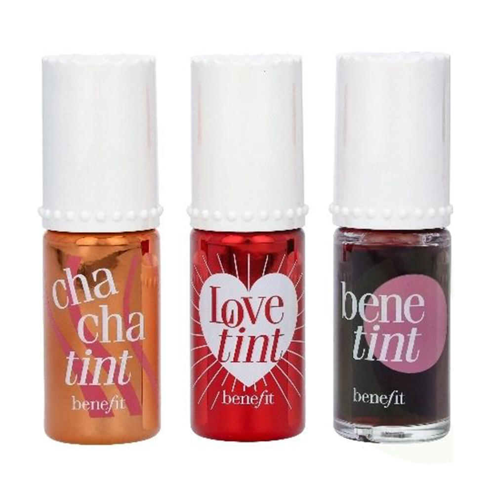 

Уцінка! Набір тінтів для губ Benefit Lip Tints To Love Set (Chachatint, 6 мл + Lovetint, 6 мл + Benetint, 6 мл)