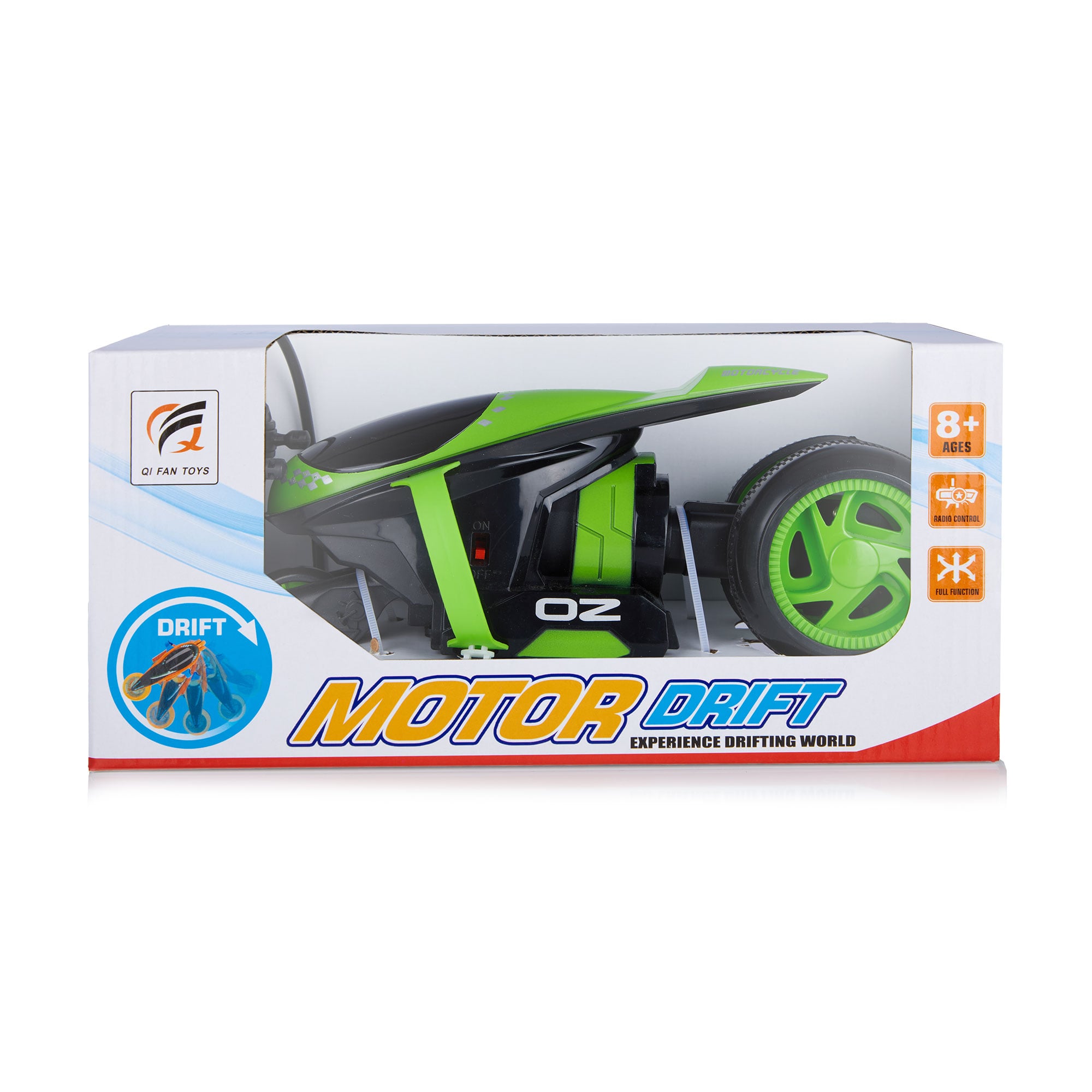 

Трюковий мотоцикл на радіокеруванні Qi Fan Toys зелений (Q13 green)