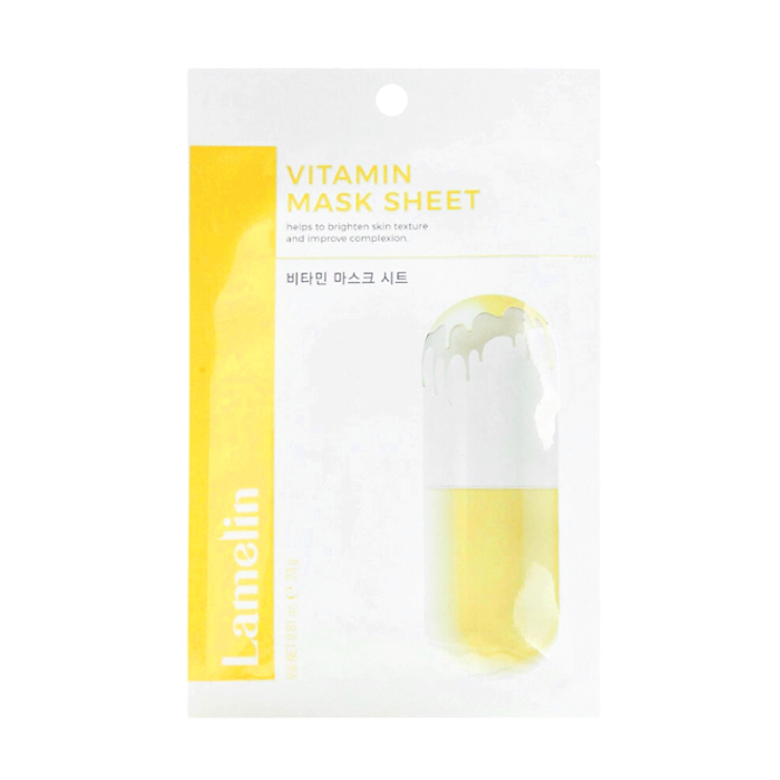

Уцінка! Тканинна маска для обличчя Lamelin Vitamin Mask Sheet з вітамінами, 25 г