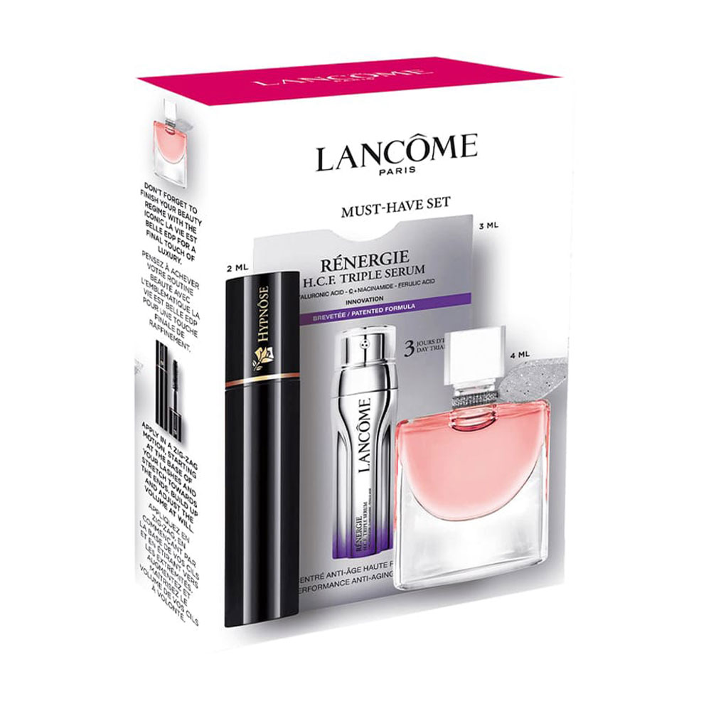 

Парфумований набір жіночий Lancome La Vie Est Belle Set (парфумована вода, 4 мл + сироватка, 3 мл + туш, 2 мл)