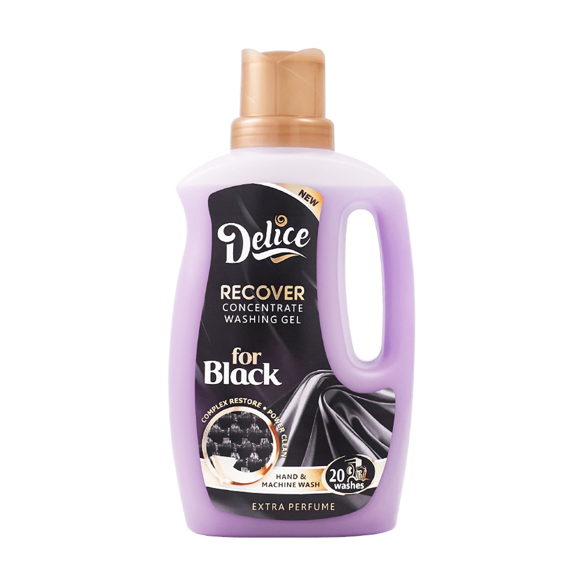 

Гель для прання Delice Recover Concentrate Washing Gel For Black для темних речей, 20 циклів прання, 1 л