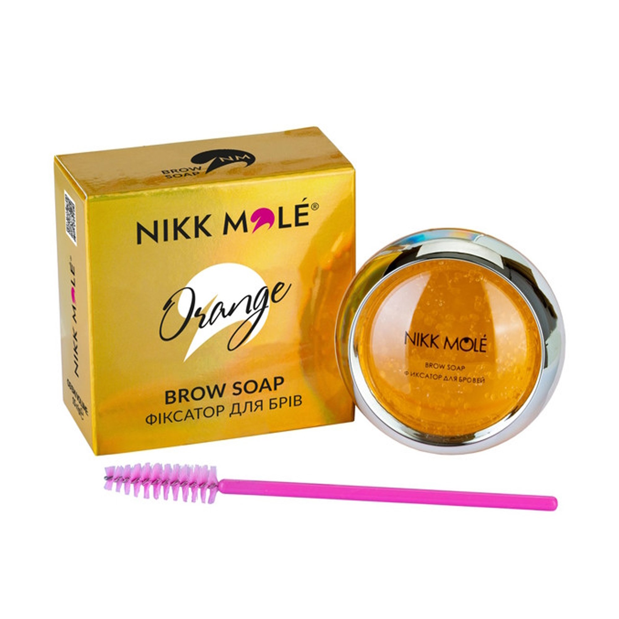 

Уцінка! Мило-фіксатор для укладання брів Nikk Mole Brow Soap Orange, 15 г