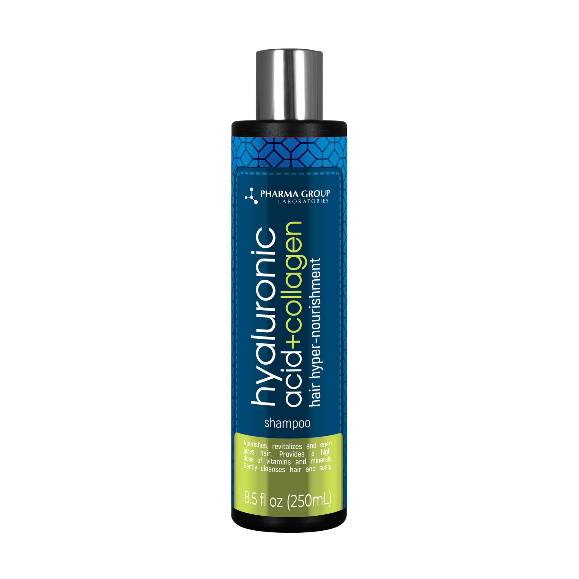 

Шампунь для волосся PHARMA GROUP Laboratories Hyaluronic Acid + Collagen Shampoo, 250 мл