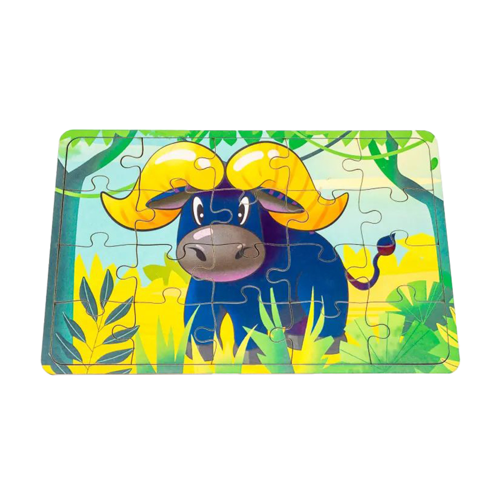 

Дерев'яний пазл PuzzleOk Бичок, від 4 років, 20 елементів, 21*13.5*0.5 см (Арт-10028)