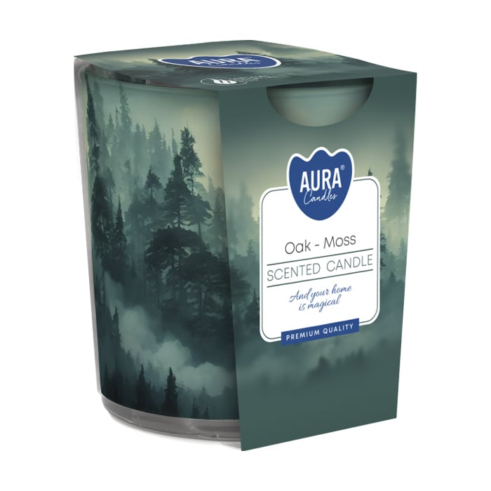 

Ароматична свічка в склянці Bispol Scented Candle Oak-Moss Дуб-мох, 100 г (sn72s-58)