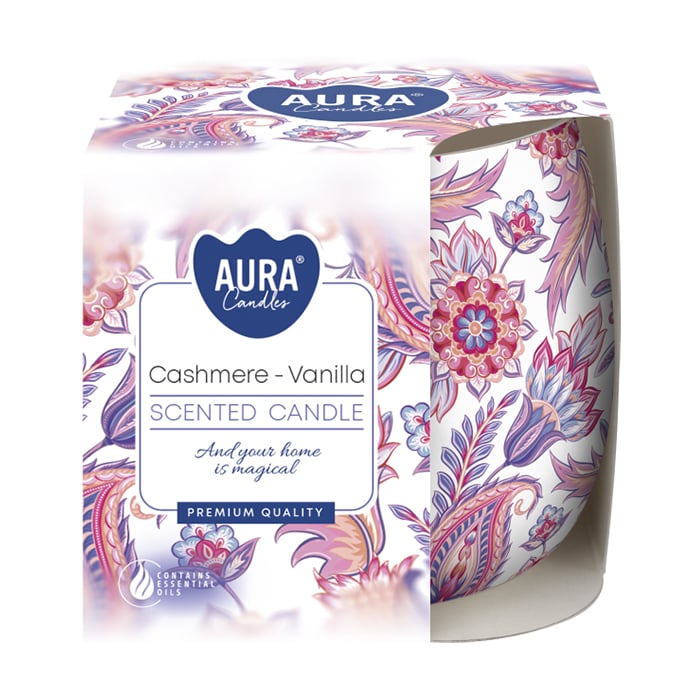 

Ароматична свічка в склянці Bispol Scented Candle Cashmere Vanilla Кашемір та ваніль, 100 г (sn71s-61)