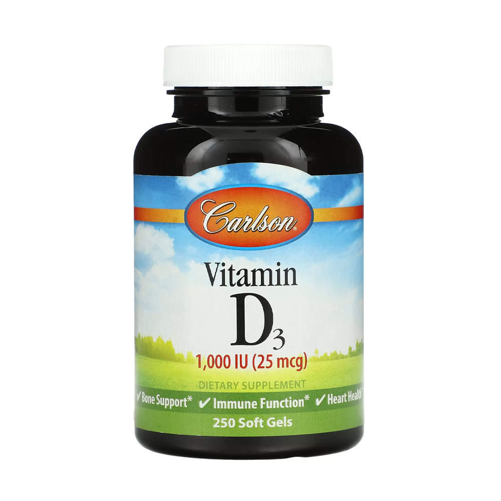 

Вітамін Д3 Carlson Labs Vitamin D3 1000 МО, 25 мкг, 250 гелевих капсул
