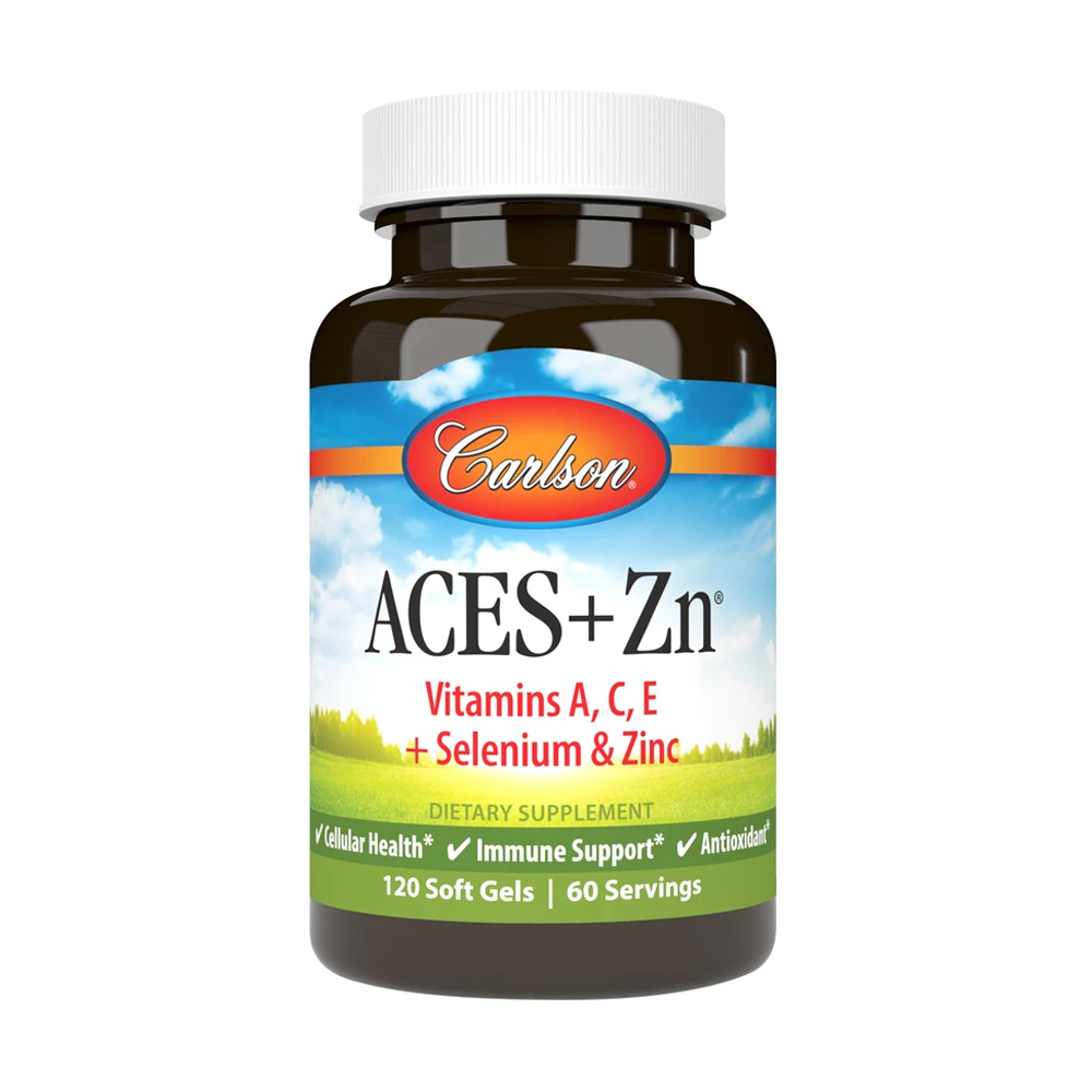 

Вітамінно-мінеральний комплекс Carlson Labs Aces + Zn Vitamins A, C, E + Selenium & Zinc, 60 гелевих капсул