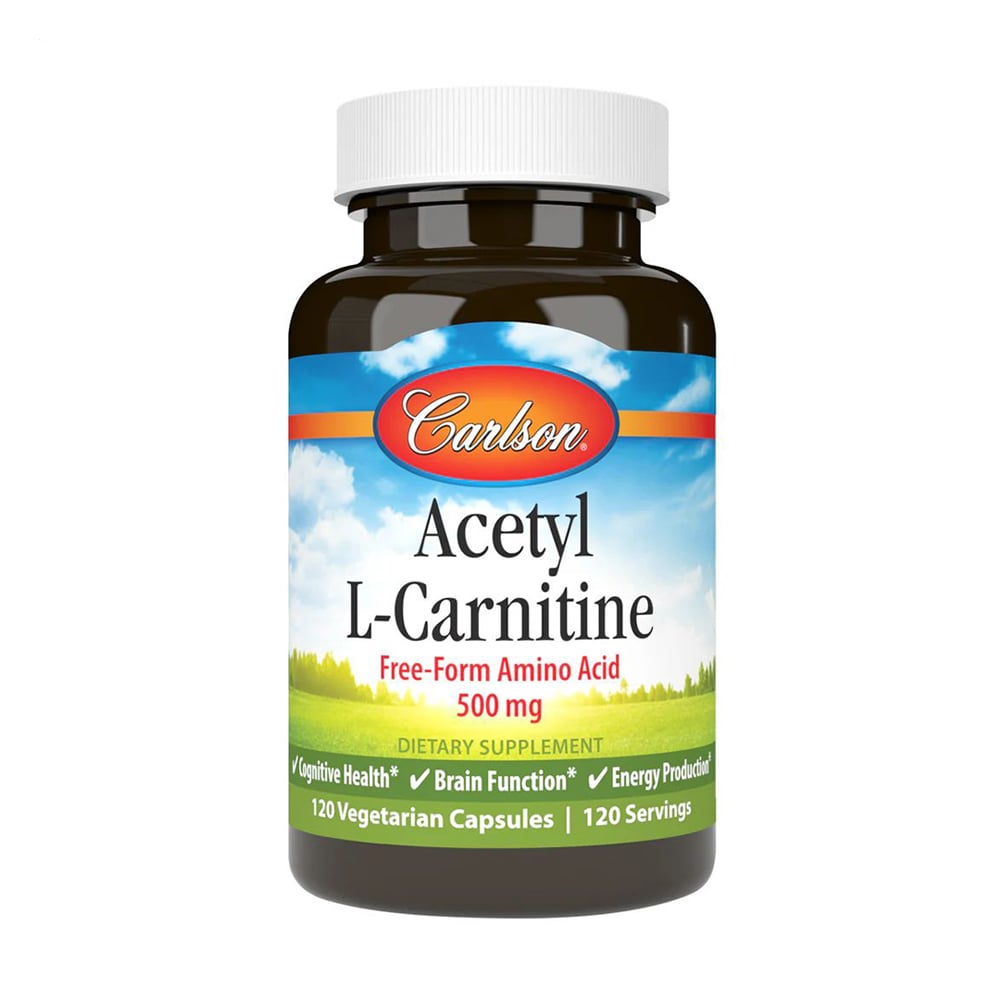 

Уцінка! Ацетил-L-карнітин Carlson Labs Acetyl L-Carnitine 500 мг, 120 вегетаріанських капсул