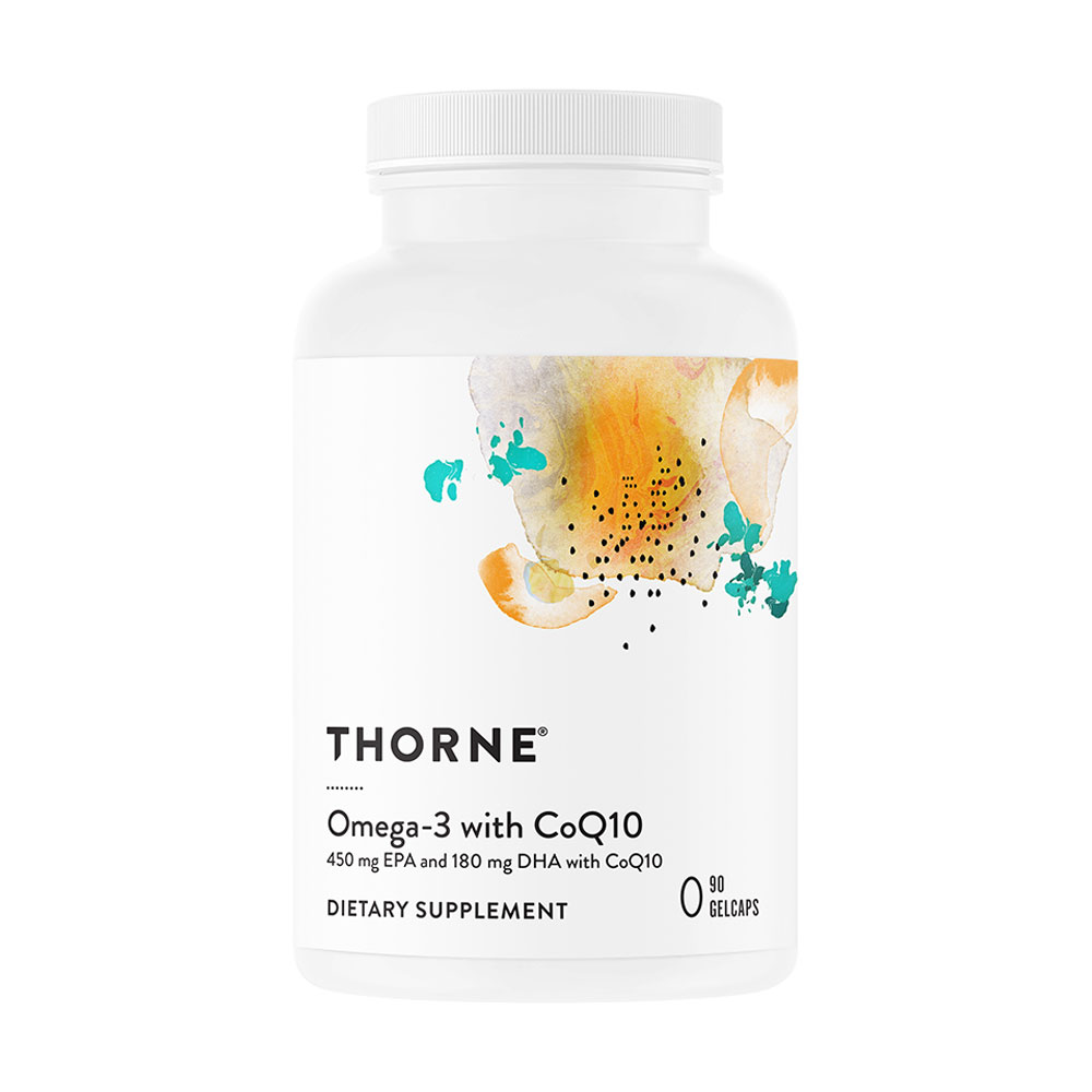 

Омега-3 з коензимом Thorne Research Omega-3 with CoQ10, 90 гелевих капсул
