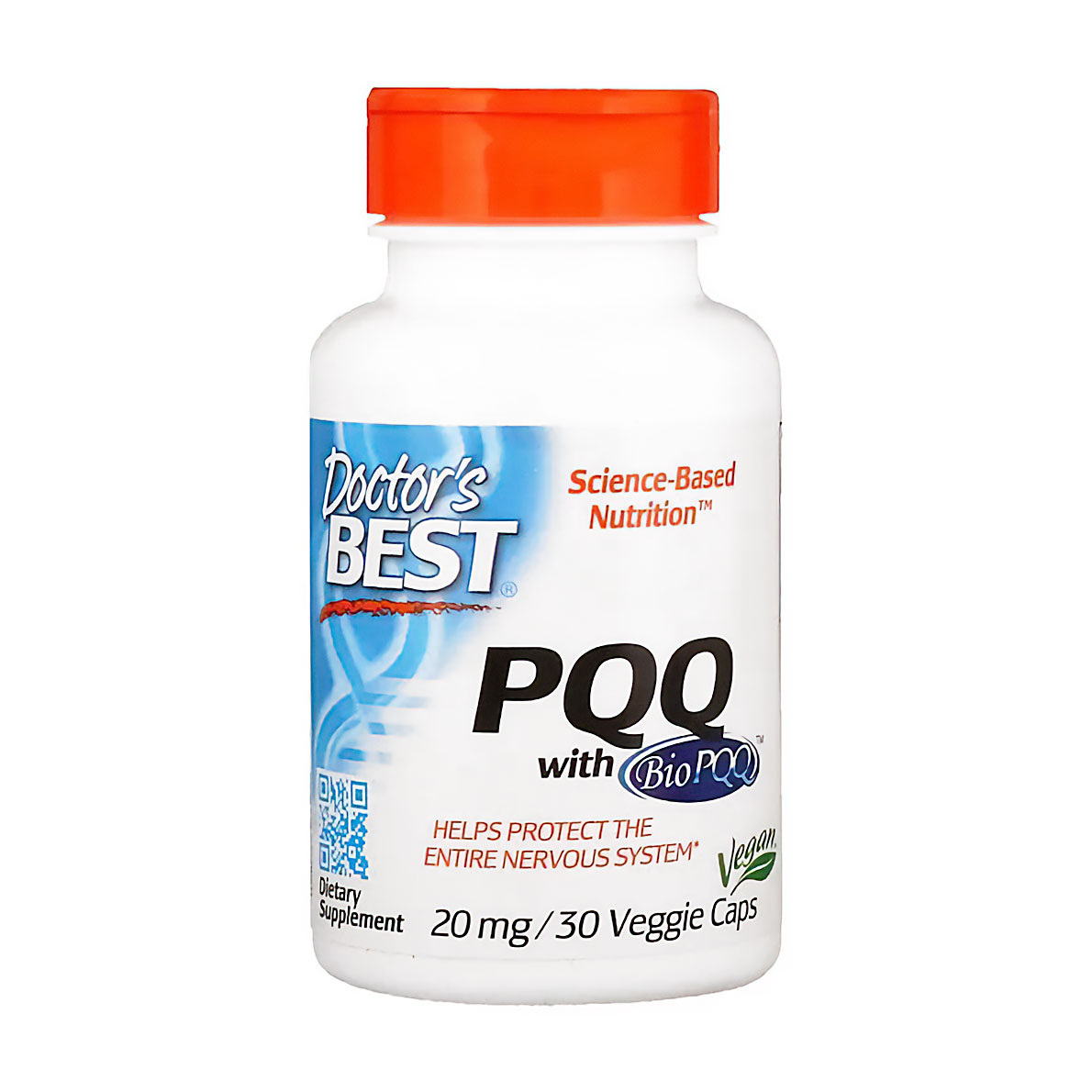 

Піролохінолінхінон Doctor's Best PQQ With BioPQQ 20 мг, 30 рослинних капсул