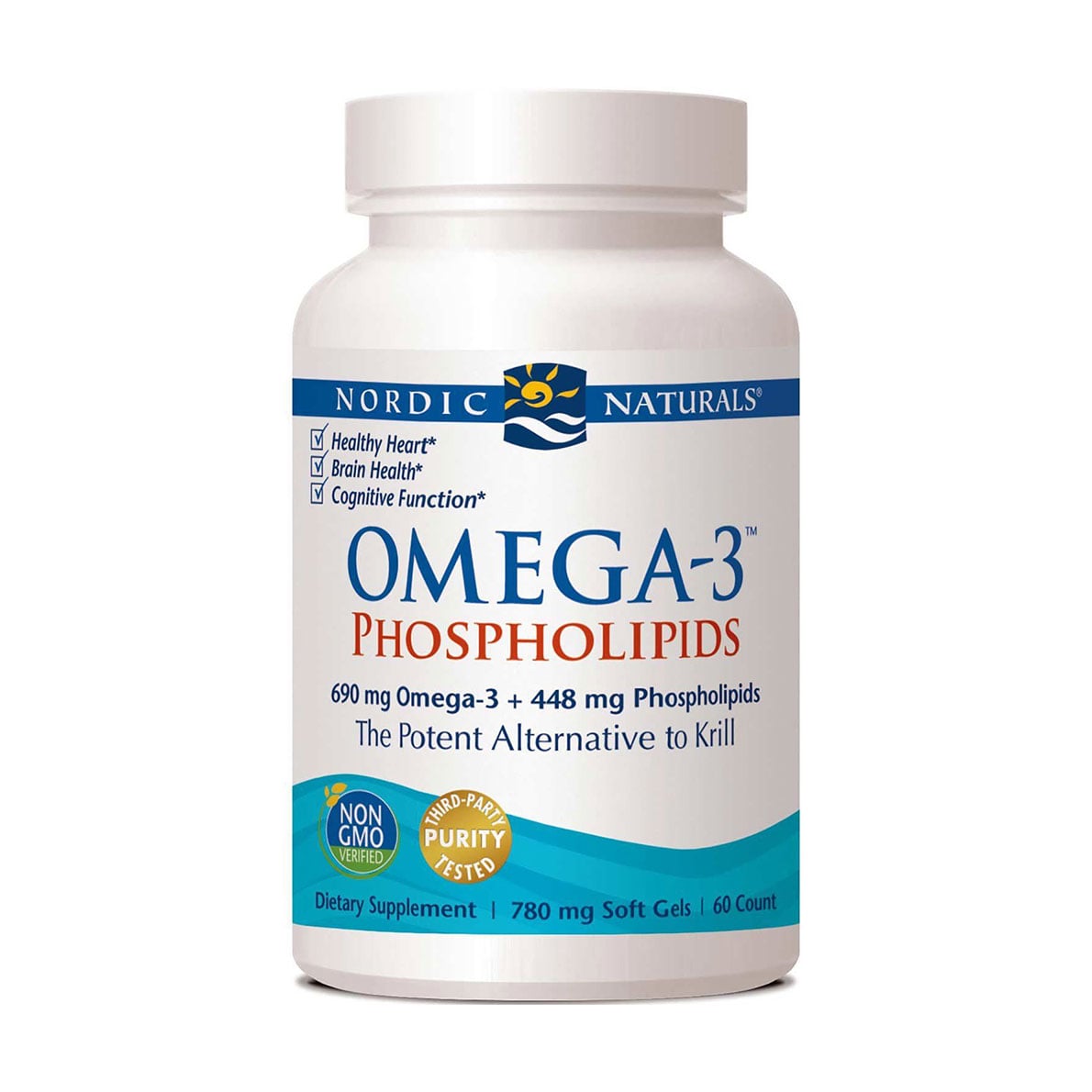 

Уцінка! Омега-3 фосфоліпіди Nordic Naturals Omega-3 Phospholipids, 60 гелевих капсул