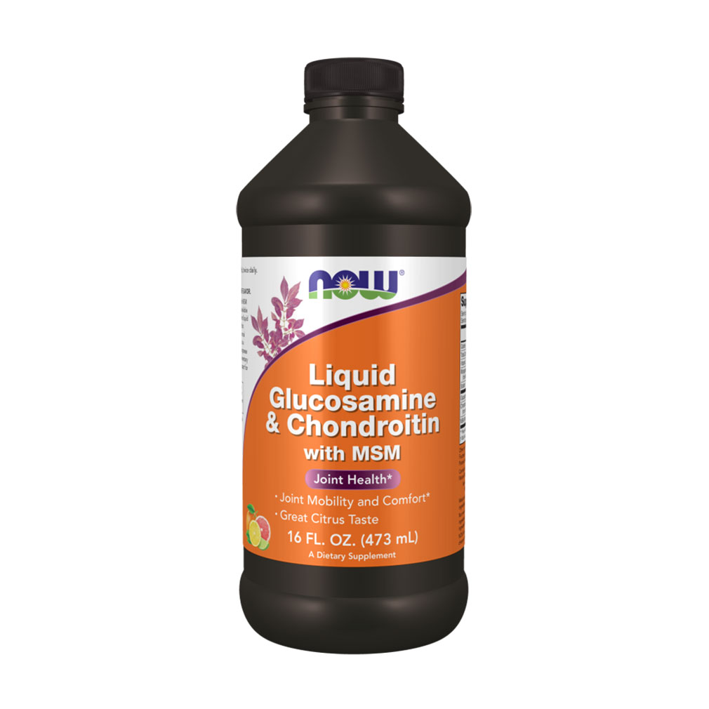 

Глюкозамін та хондроїтин з МСМ NOW foods Liquid Glucosamine & Chondroitin with MSM в рідині, 473 мл