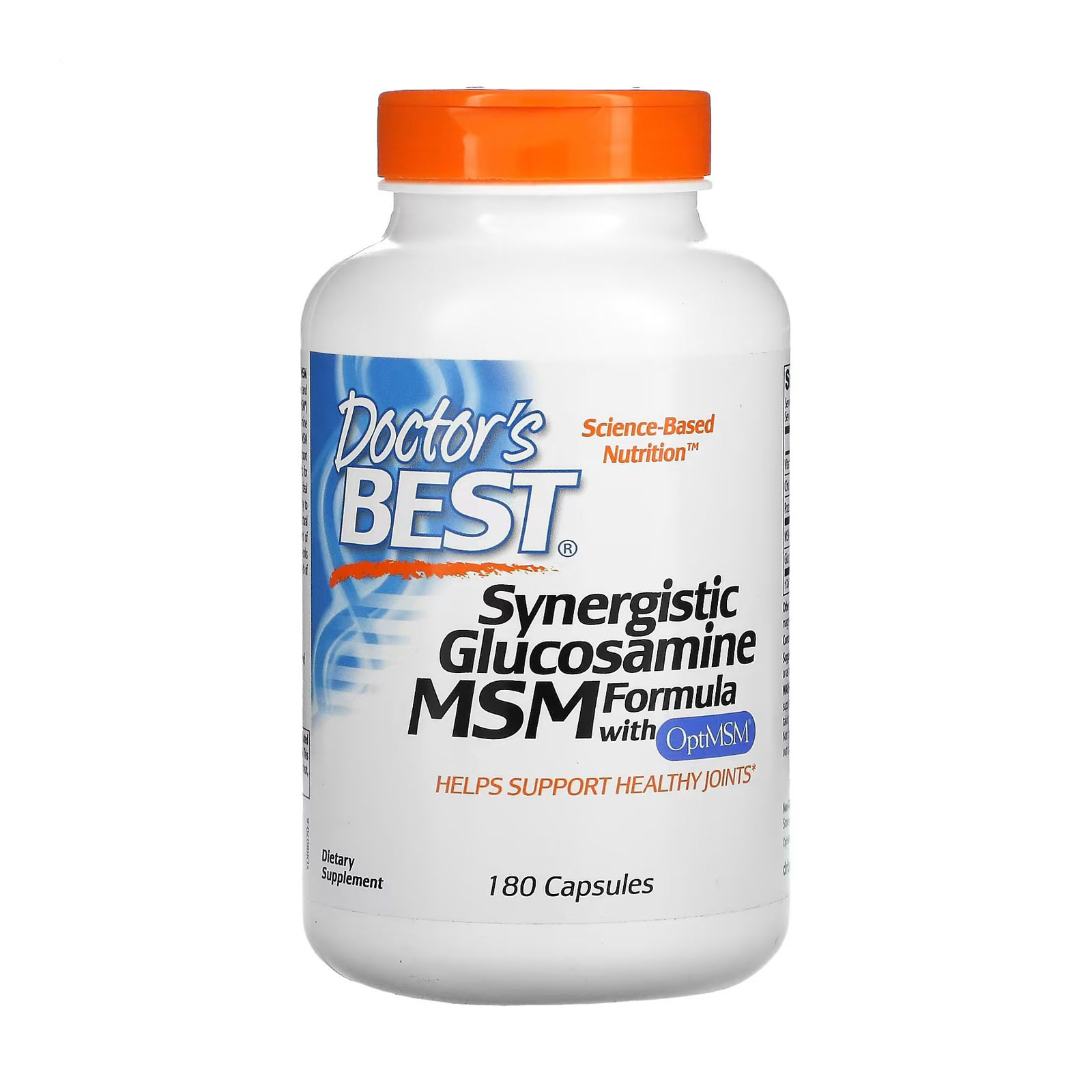 

Уцінка! Глюкозамін Doctor's Best Synergistic Glucosamine MSM Formula with OptiMSM, 180 капсул