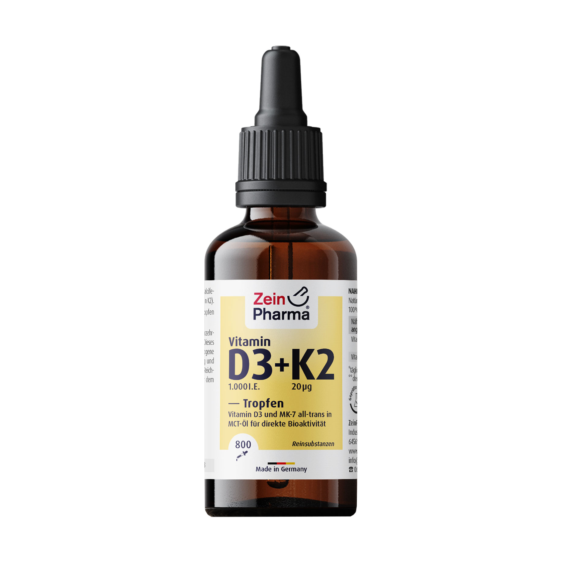 

Вітаміни ZeinPharma Vitamin D3 + K2, 1000 МО + 20 мкг, 25 мл