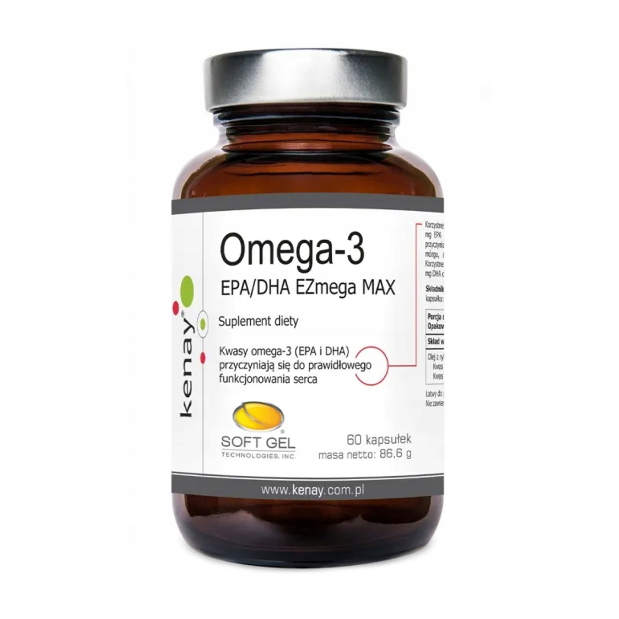 

Омега-3 Kenay Omega-3 EPA/DHA EZmega MAX, 60 капсул