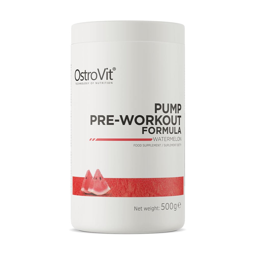 

Передтренувальний комплекс OstroVit Pump Pre-Workout Formula зі смаком кавуна, в порошку, 500 г