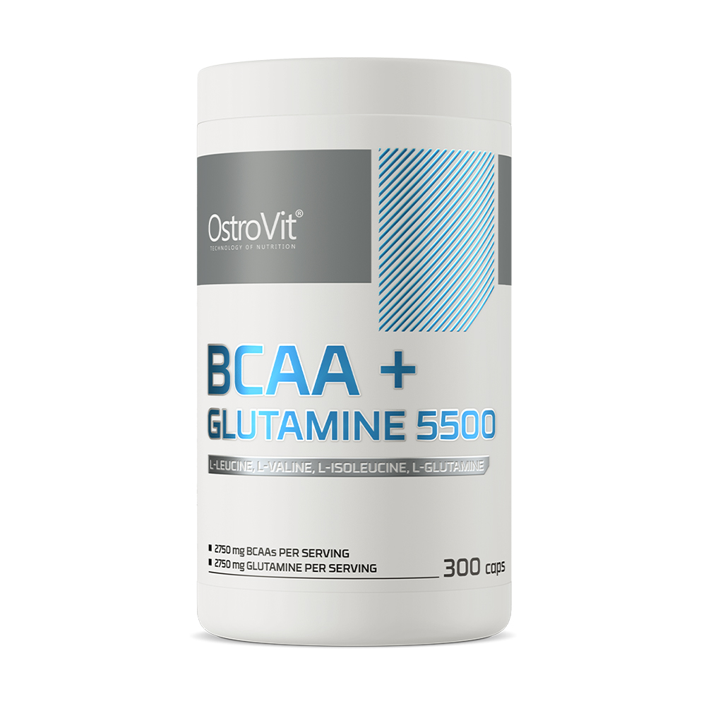 

Амінокислоти OstroVit BCAA + Glutamine 5500, 2750 мг + 2750 мг, 300 капсул