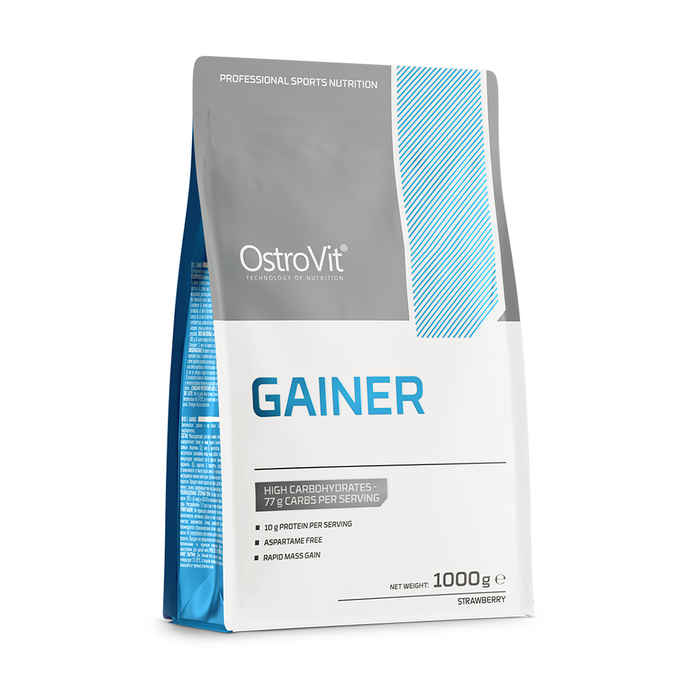 

Гейнер OstroVit Gainer зі смаком полуниці, в порошку, 1 кг