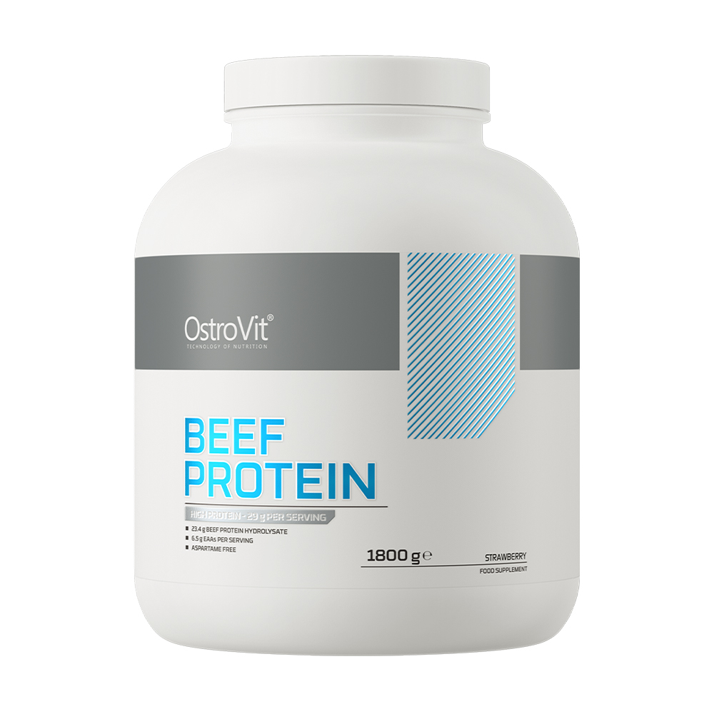 

Уцінка! Протеїн OstroVit Beef Protein зі смаком полуниці, в порошку, 1800 г