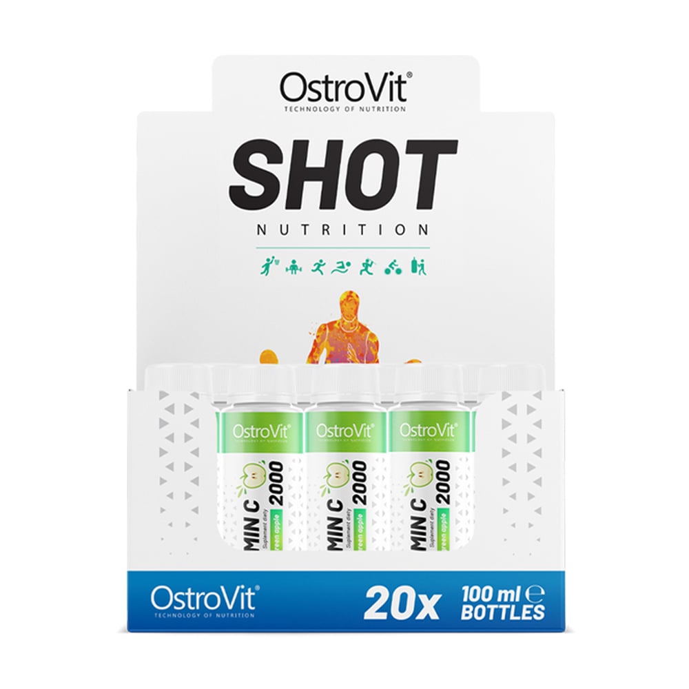 

Вітамін С OstroVit Vitamin C 2000 Shot в рідині, зі смаком зеленого яблука, 20*100 мл