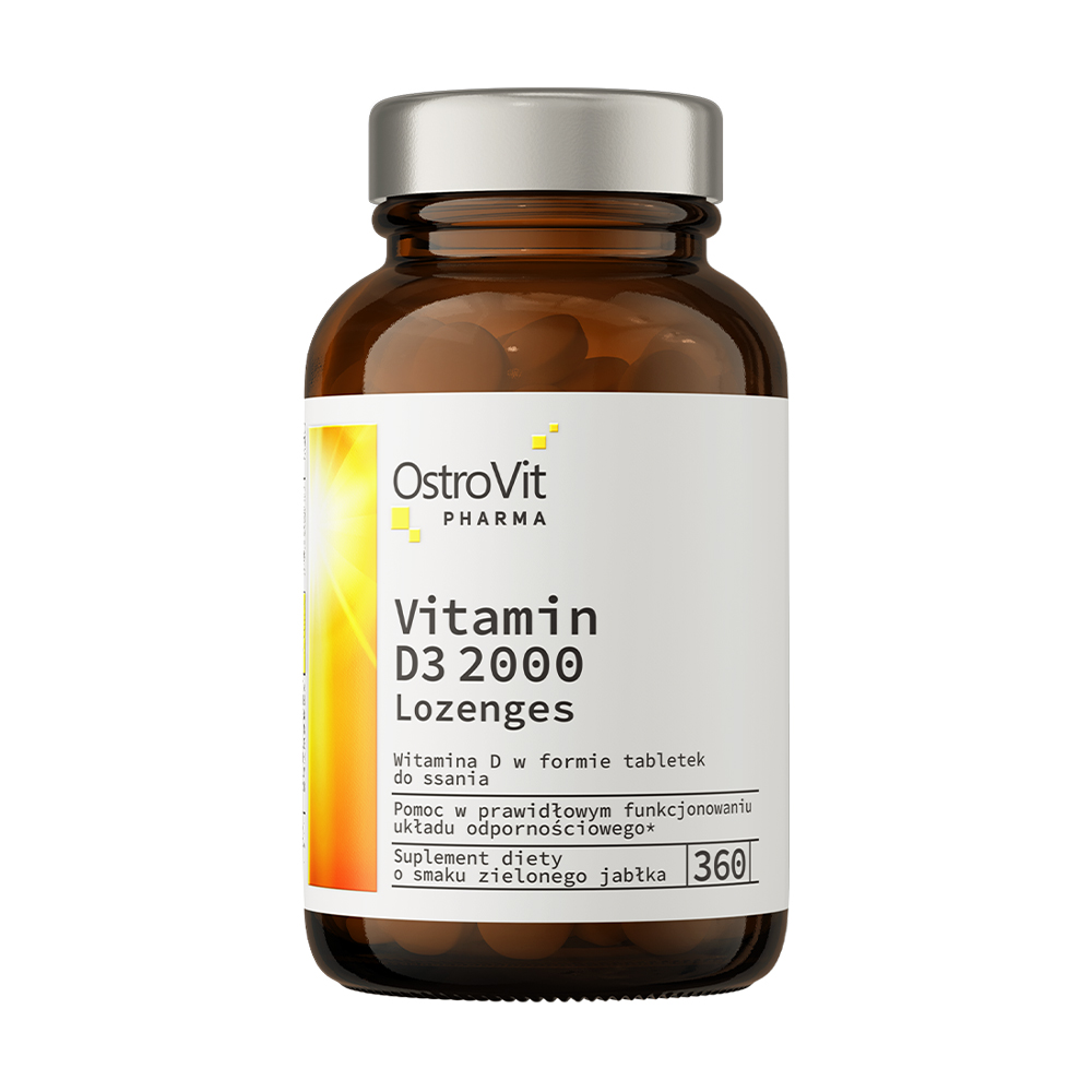

Вітаміни OstroVit Pharma Vitamin D3 2000 зі смаком зеленого яблука, 360 льодяників