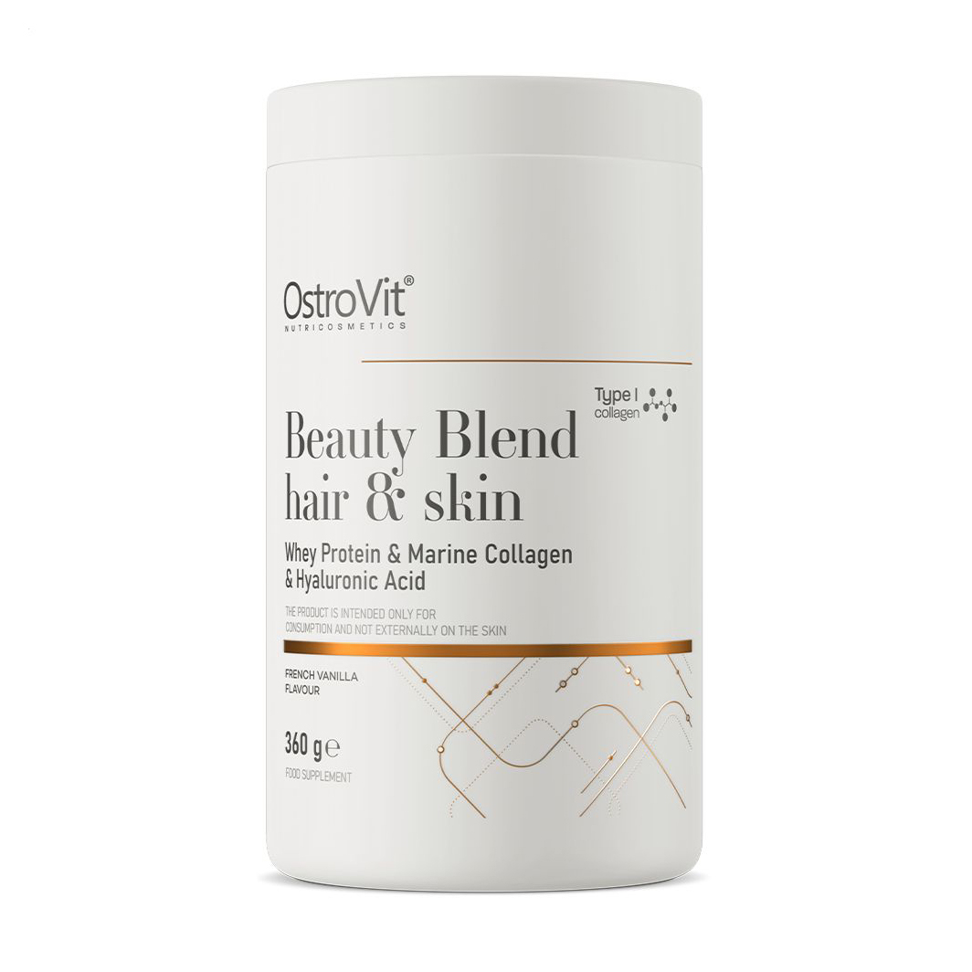

Уцінка! Комплекс для шкіри та волосся OstroVit Beauty Blend Hair & Skin Французька ваніль, 360 г
