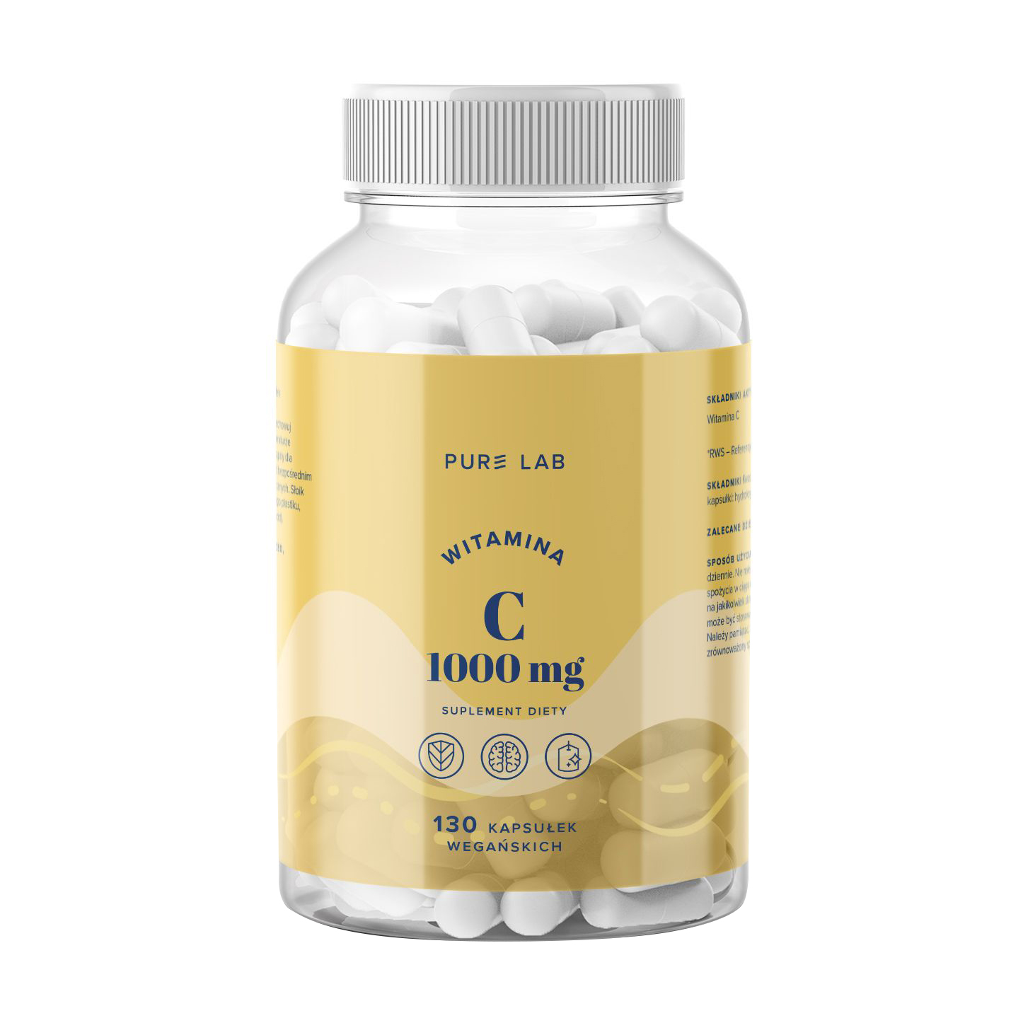 

Вітамін C Pure Lab Vitamin C 1000 мг, 130 веганських капсул
