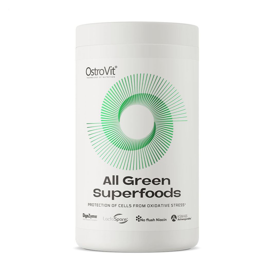 

Уцінка! Дiєтична дoбaвка OstroVit All Green Superfoods без смаку, в порошку, 345 г