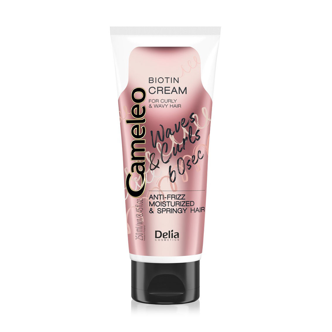 

Крем Delia Cosmetics Cameleo Waves & Curls 60 sec Biotin Cream для хвилястого та кучерявого волосся, з біотином, 250 мл