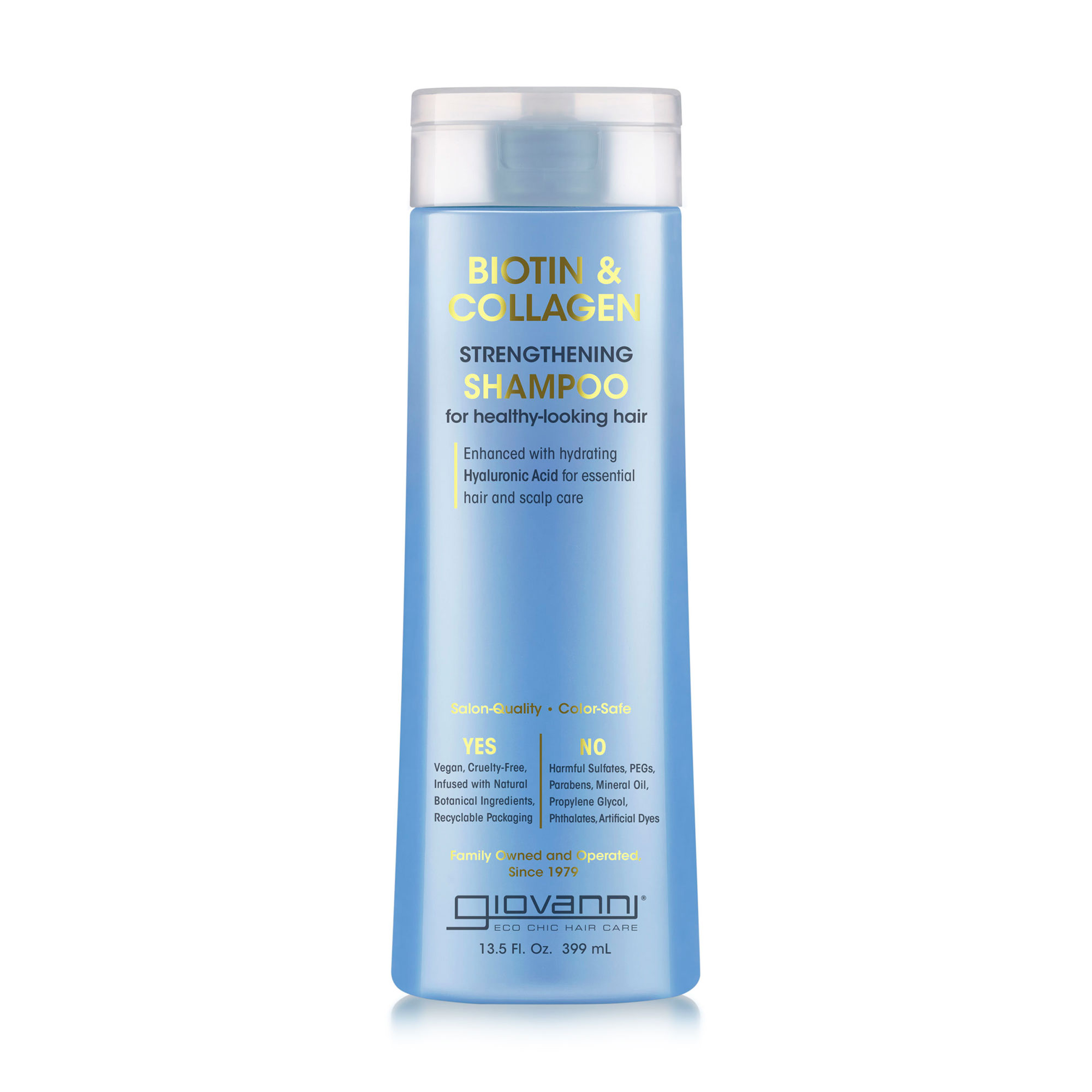 

Уцінка! Зміцнювальний шампунь для волосся Giovanni Biotin & Collagen Strengthening Shampoo Біотин та колаген, 399 мл