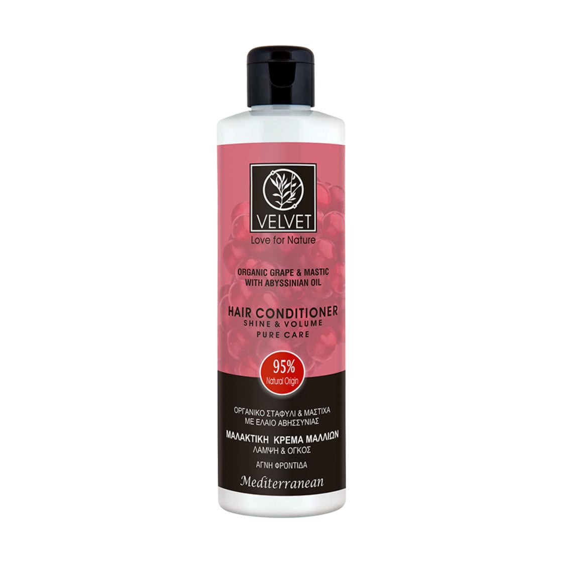 

Кондиціонер для волосся Velvet Love for Nature Organic Grape & Mastic Hair Conditioner Блиск та об'єм, 250 мл
