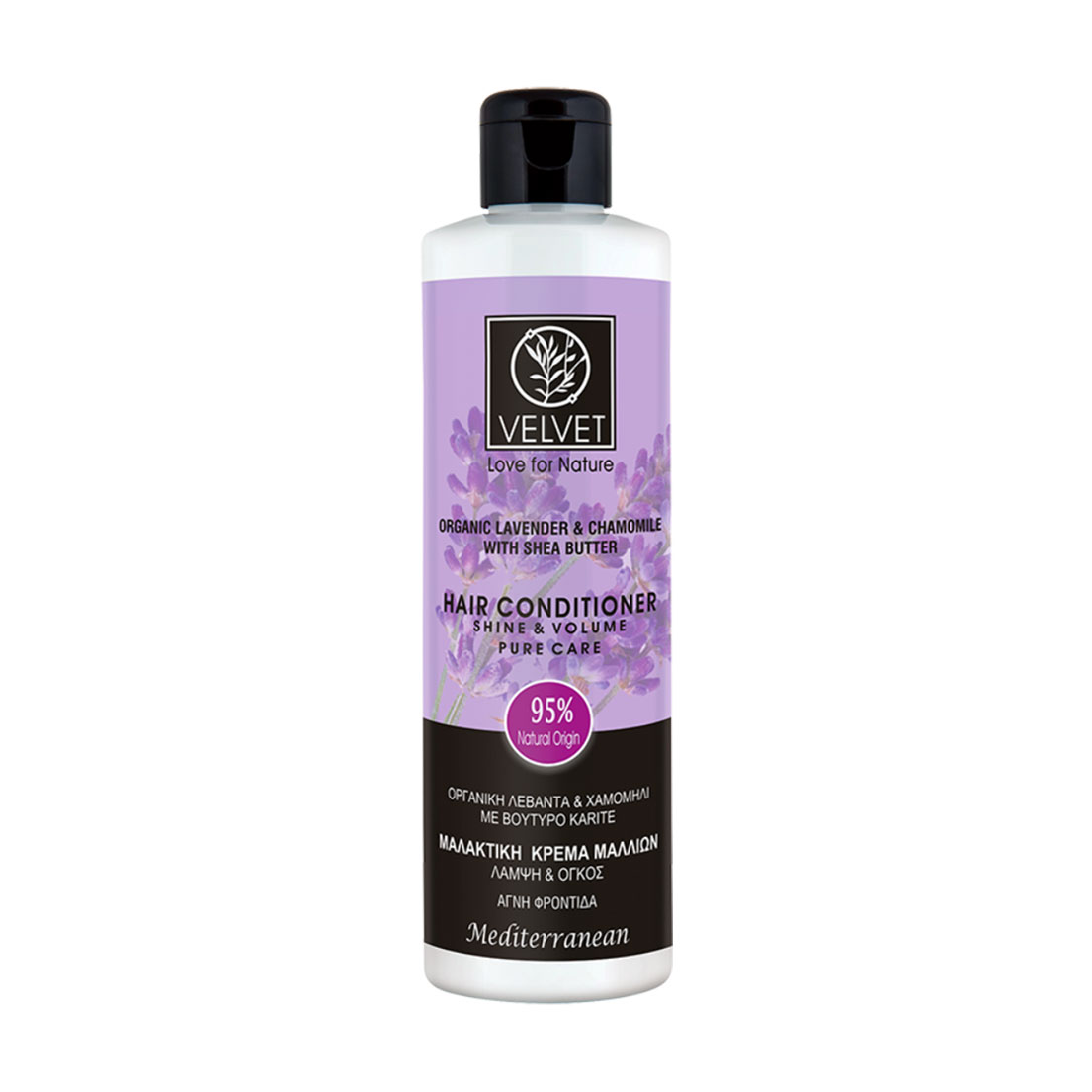 

Уцінка! Кондиціонер для волосся Velvet Love for Nature Organic Lavender & Chamomile Hair Conditioner Блиск та об`єм, 250 мл