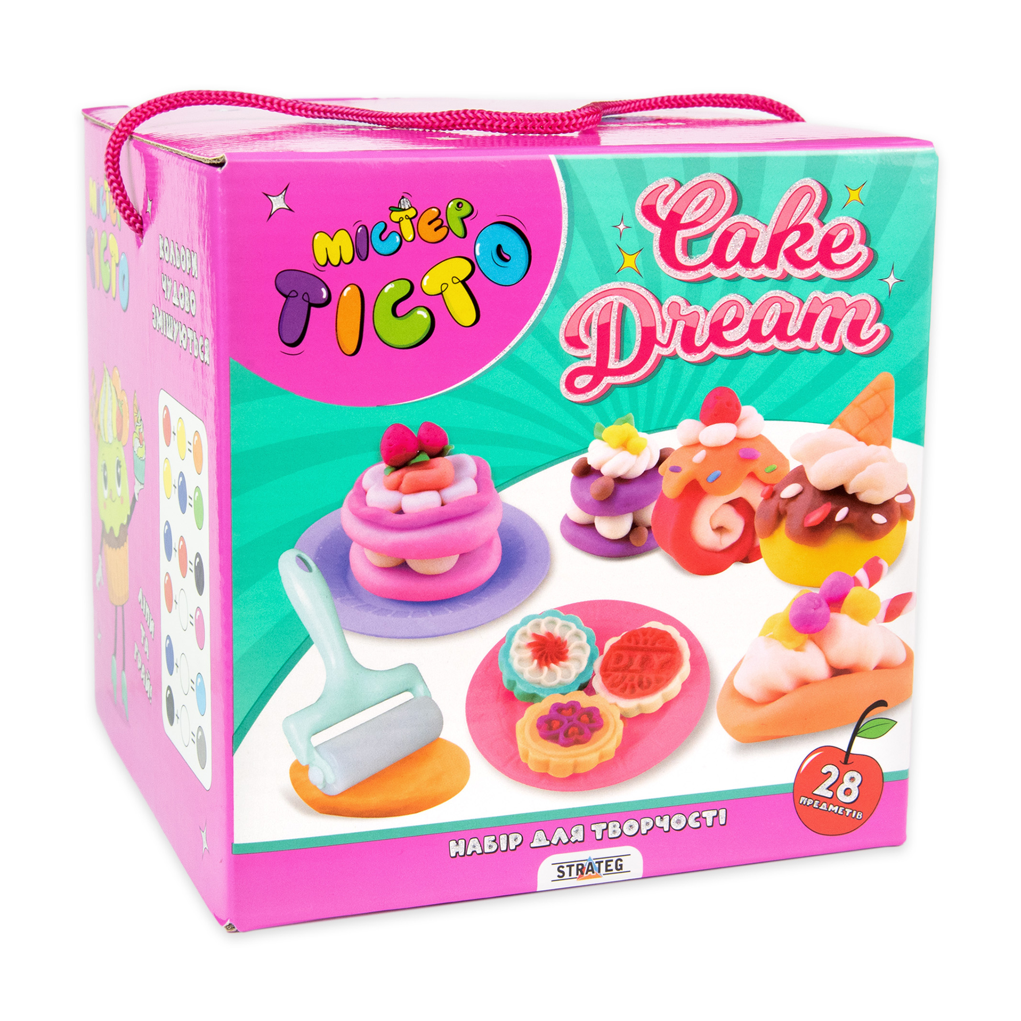

Набір для творчості Strateg Містер тісто Cake Dream, 15*15*15 см, 28 елементів, від 3 років (41014)