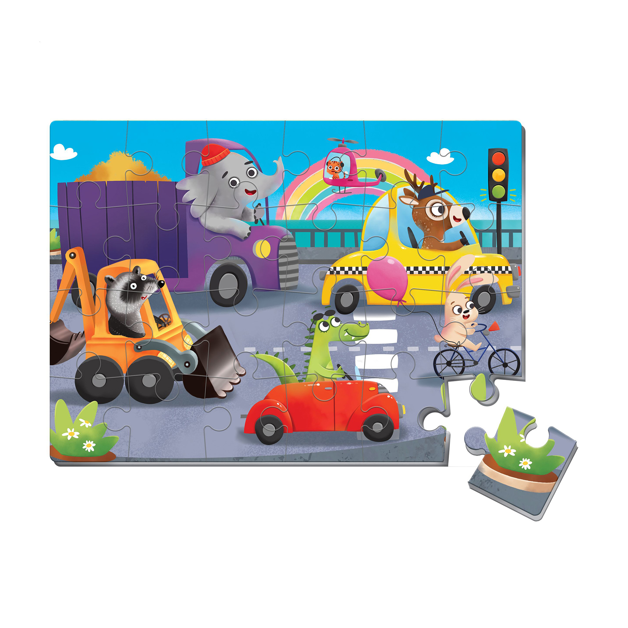 

М'які пазли А4 Vladi Toys Транспорт, 30.5*34.5*5 см, від 1 року, 24 елементи (VT1102-32)