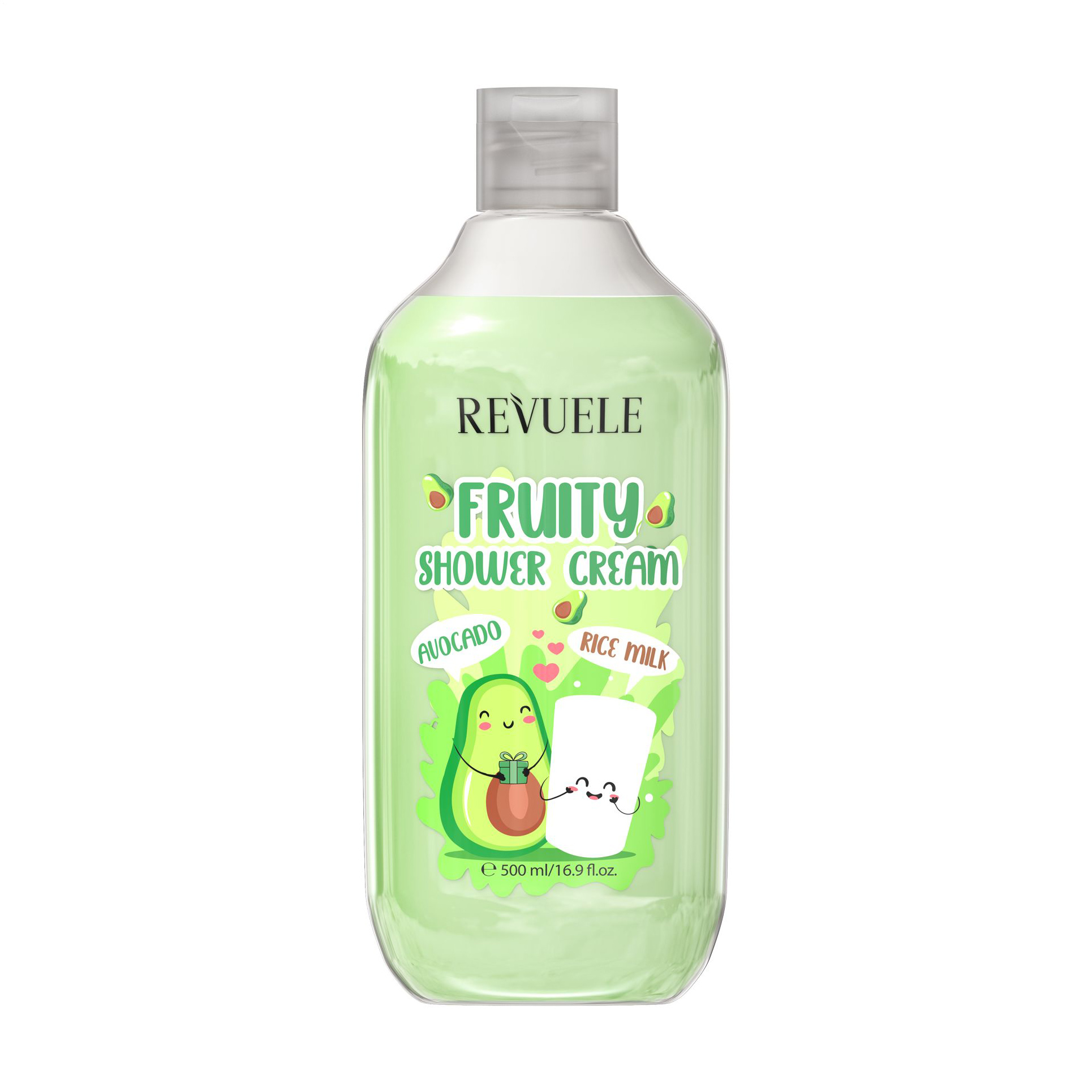 Уцінка! Крем для душу Revuele Fruity Shower Cream Avocado and Rice Milk Авокадо та рисове молоко, 500 мл