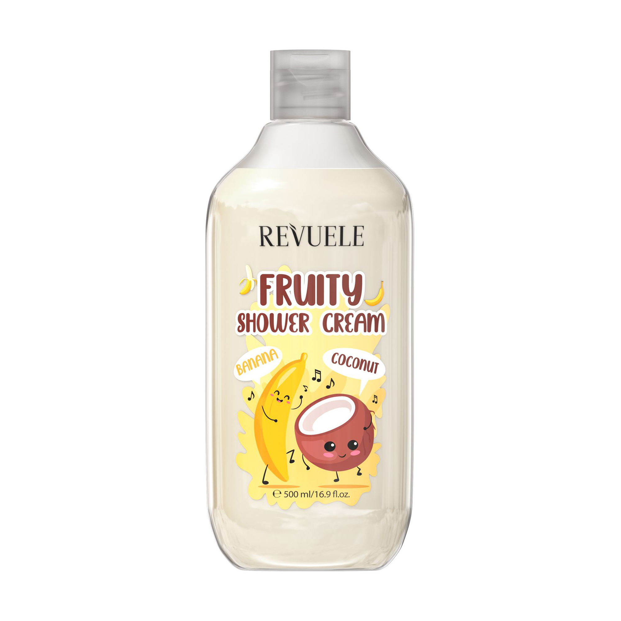 Уцінка! Крем для душу Revuele Fruity Shower Cream Banana & Coconut Банан та кокос, 500 мл
