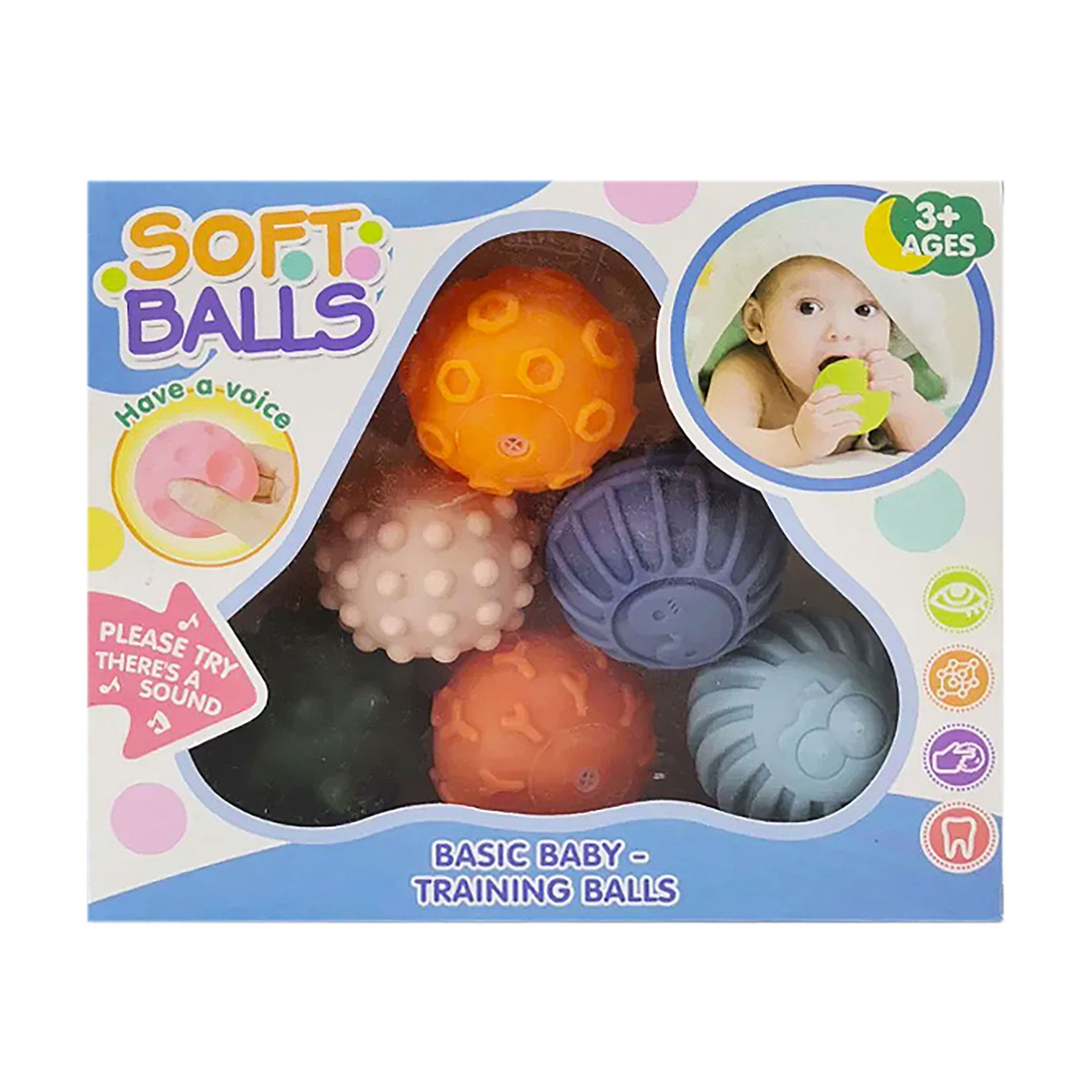 

Уцінка! Розвивальні сенсорні м`ячики YG Toys в коробці, від 3 років, 25*7*22.5 см, 6 шт (828F5-1)