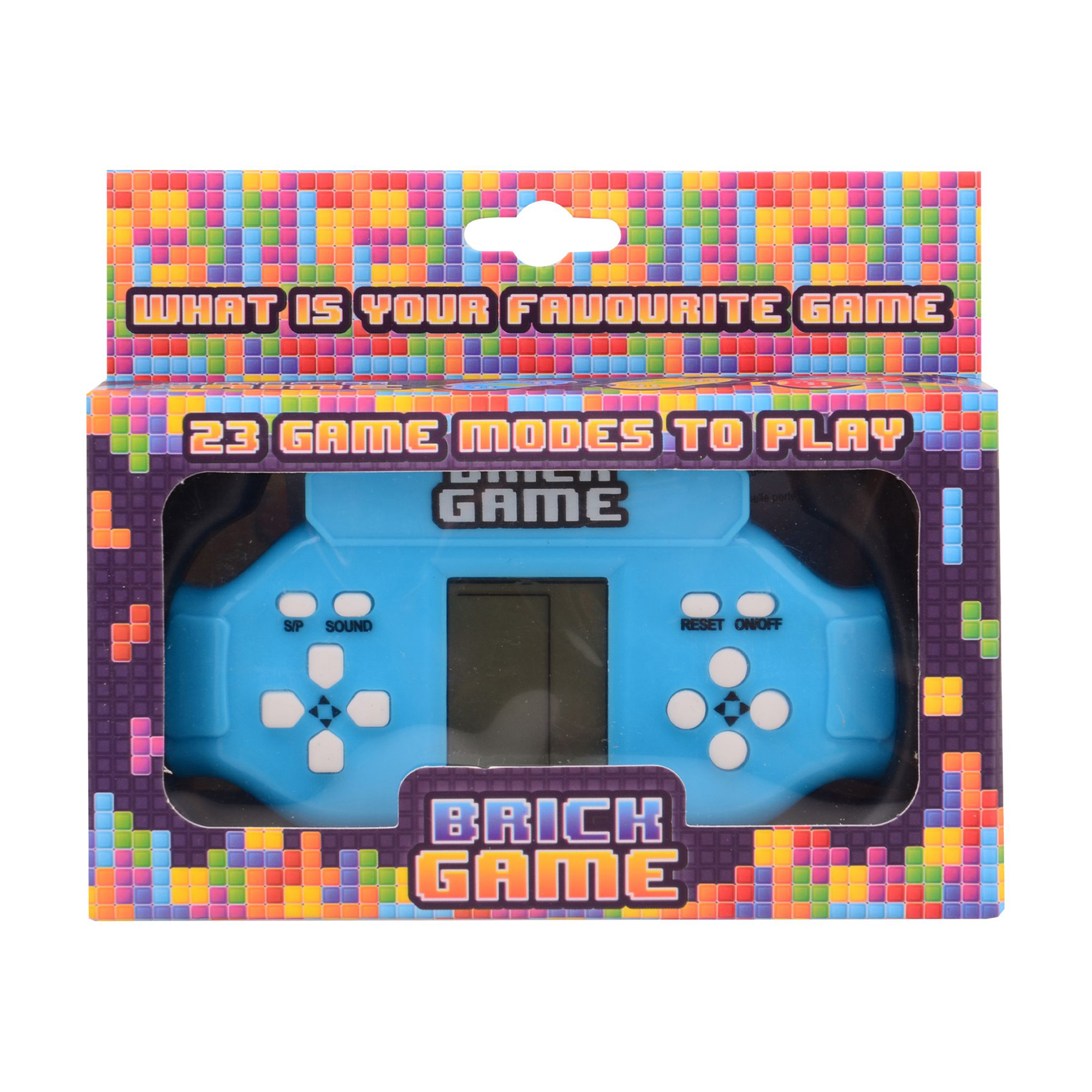 

Портативна ігрова консоль JOHNTOY Brick Game від 3 років, блакитна, 14*3.5*11.5 см (6337671)